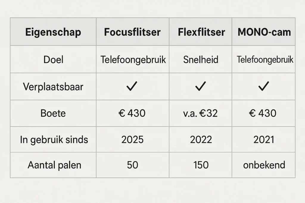 Vergelijking focus-, flex- en MONO-flitser