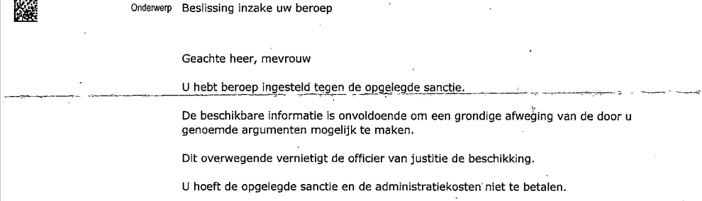 beslissing officier van justitie gegrond